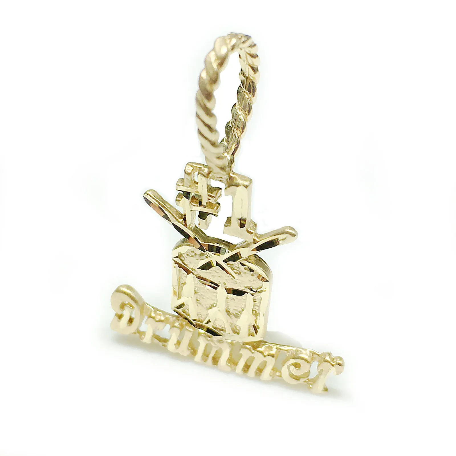 #1 Drummer Pendant 14K