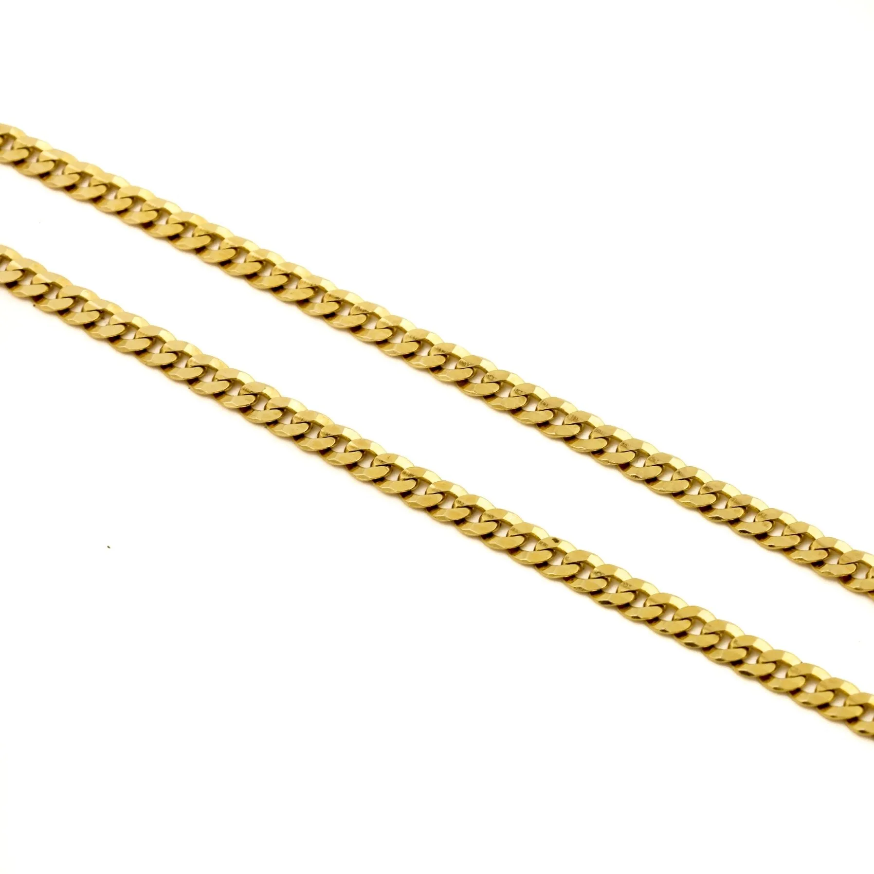 14k Yellow Gold Curb Link Chain Necklace