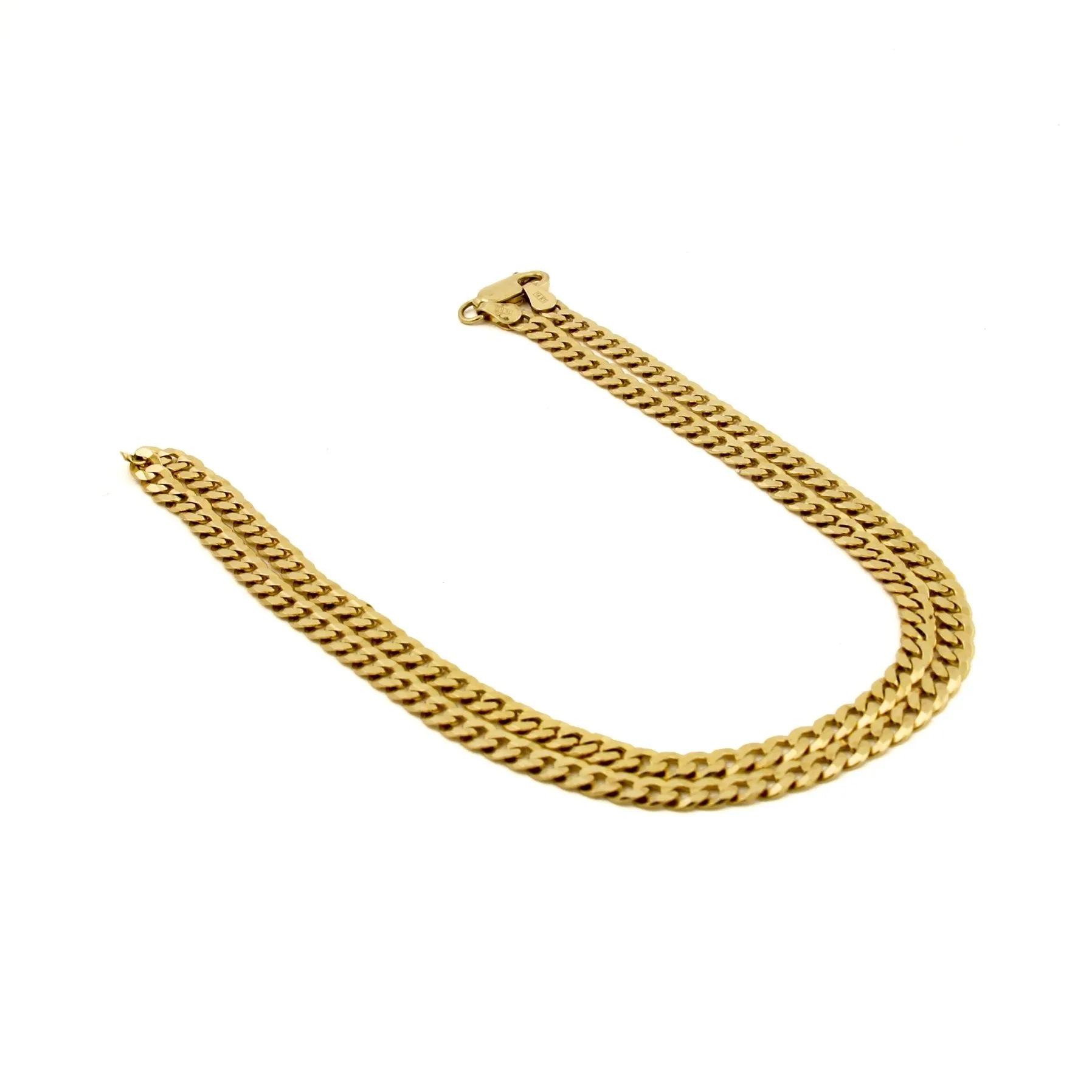 14k Yellow Gold Curb Link Chain Necklace