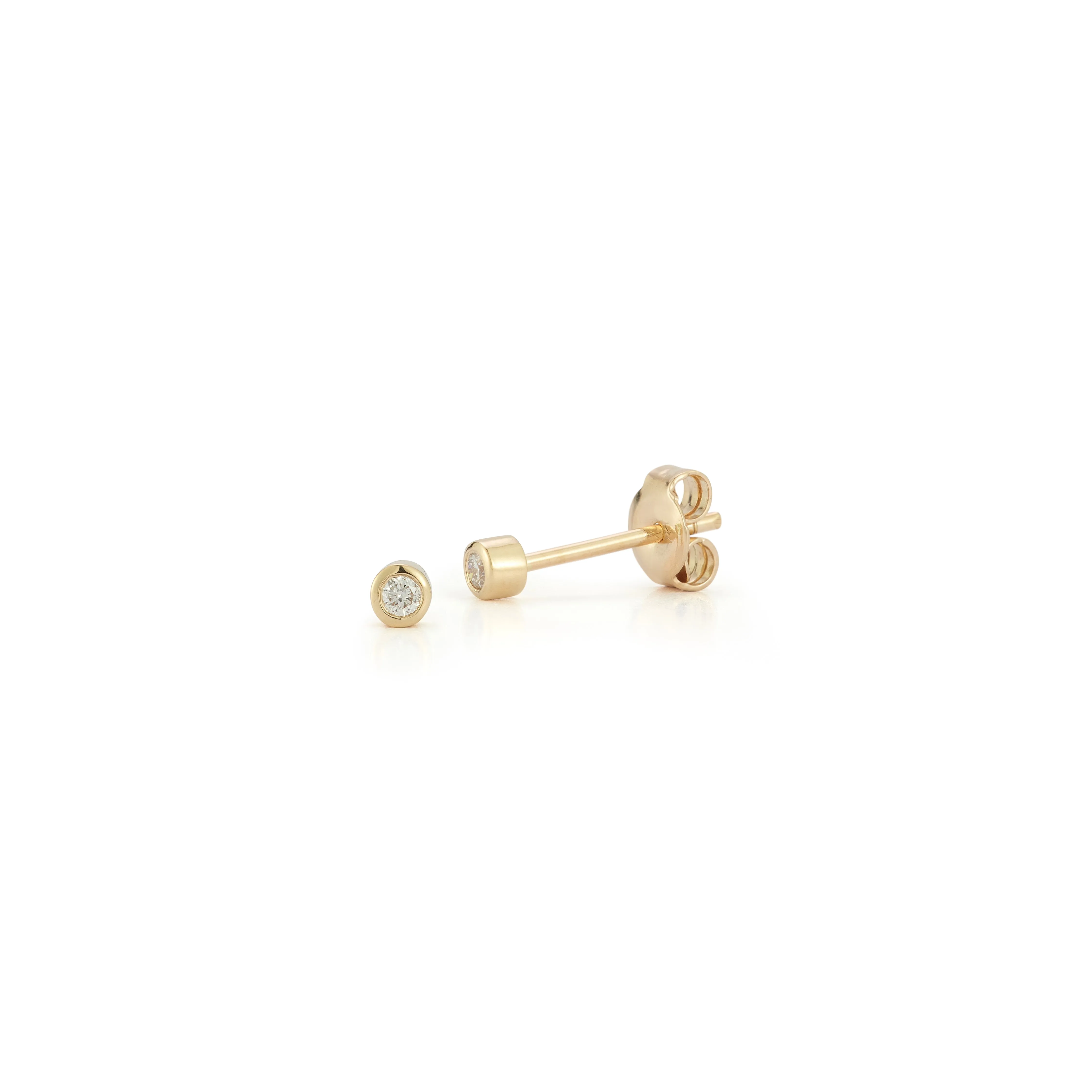 14kt Diamond Dot Studs