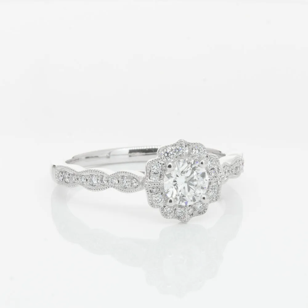 18ct White Gold .40ct Diamond Paramount Ring