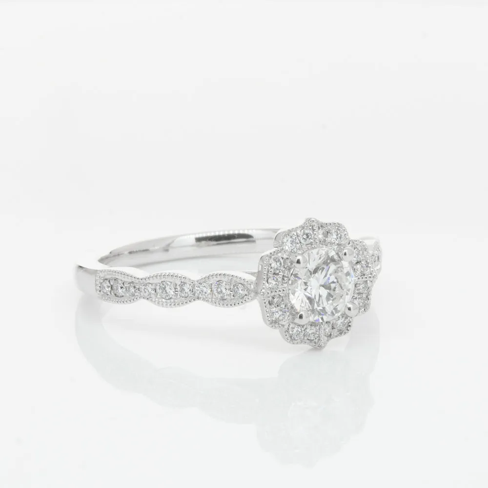 18ct White Gold .40ct Diamond Paramount Ring