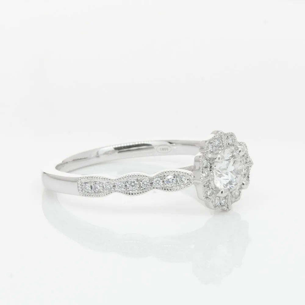 18ct White Gold .40ct Diamond Paramount Ring