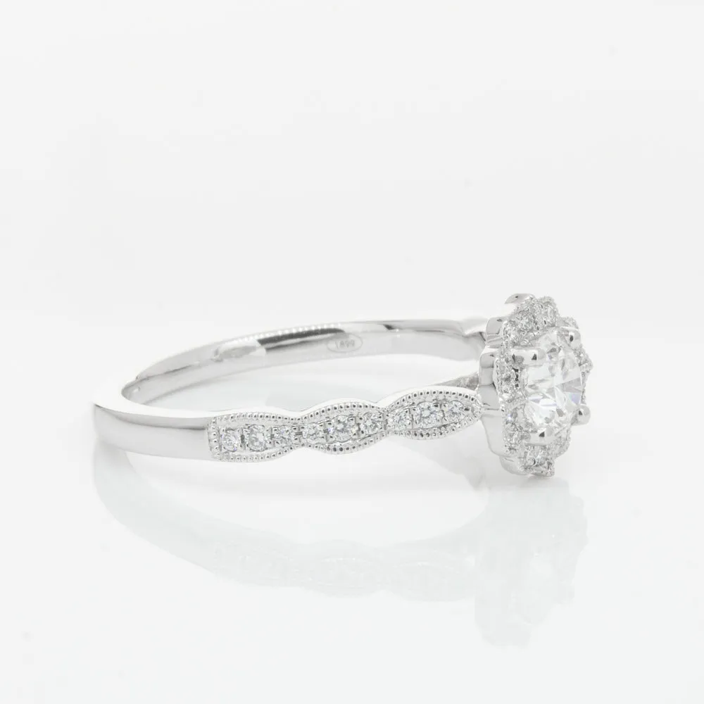 18ct White Gold .40ct Diamond Paramount Ring