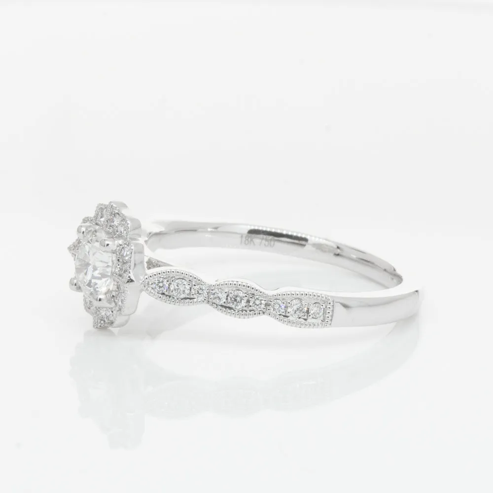 18ct White Gold .40ct Diamond Paramount Ring