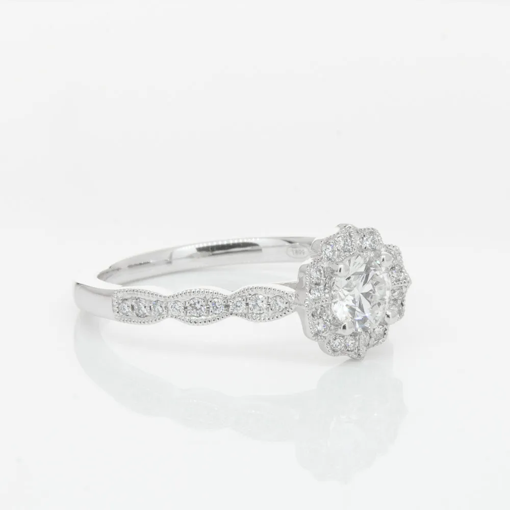 18ct White Gold .40ct Diamond Paramount Ring