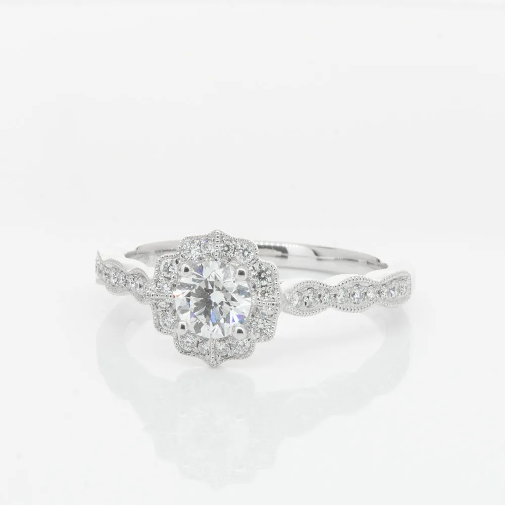 18ct White Gold .40ct Diamond Paramount Ring