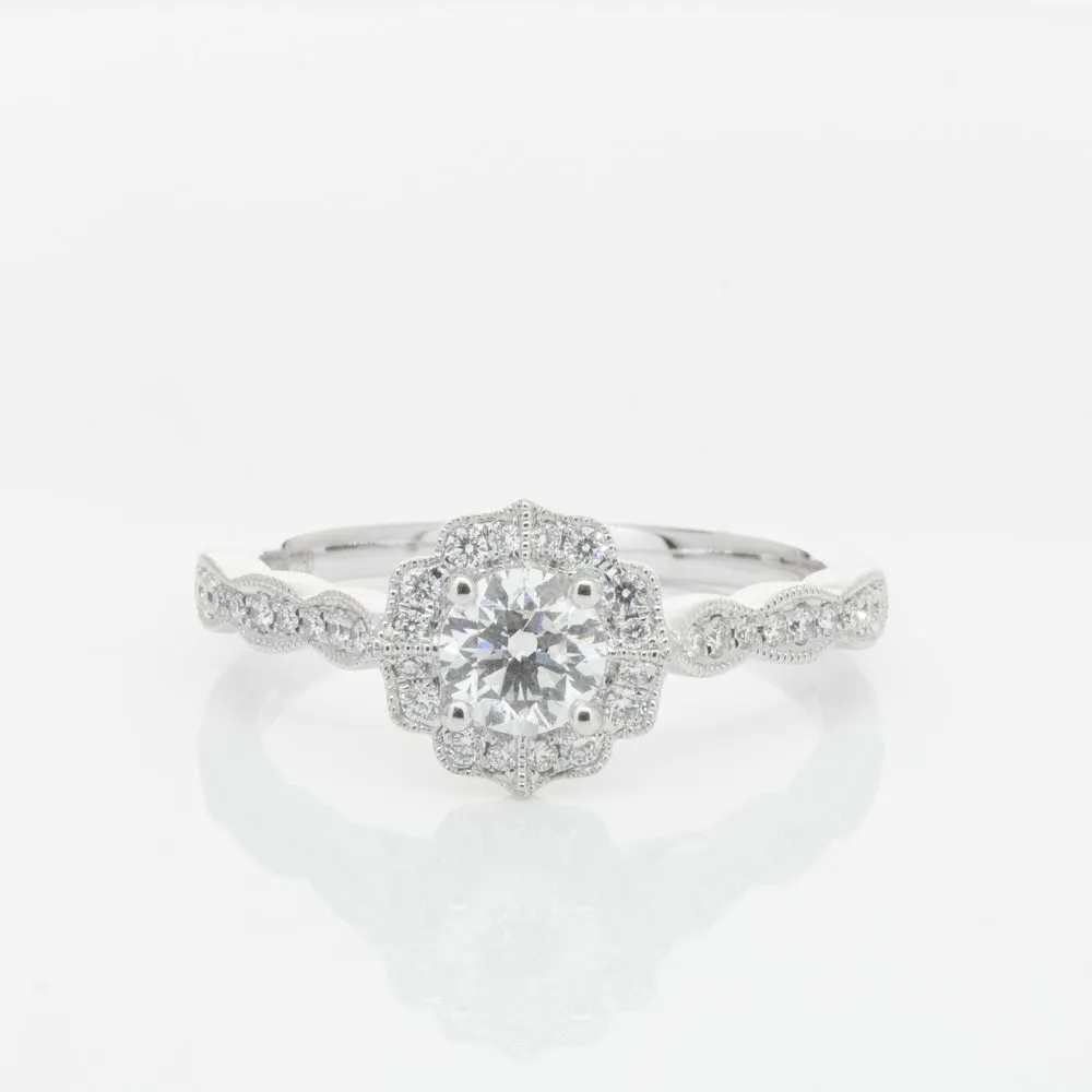 18ct White Gold .40ct Diamond Paramount Ring