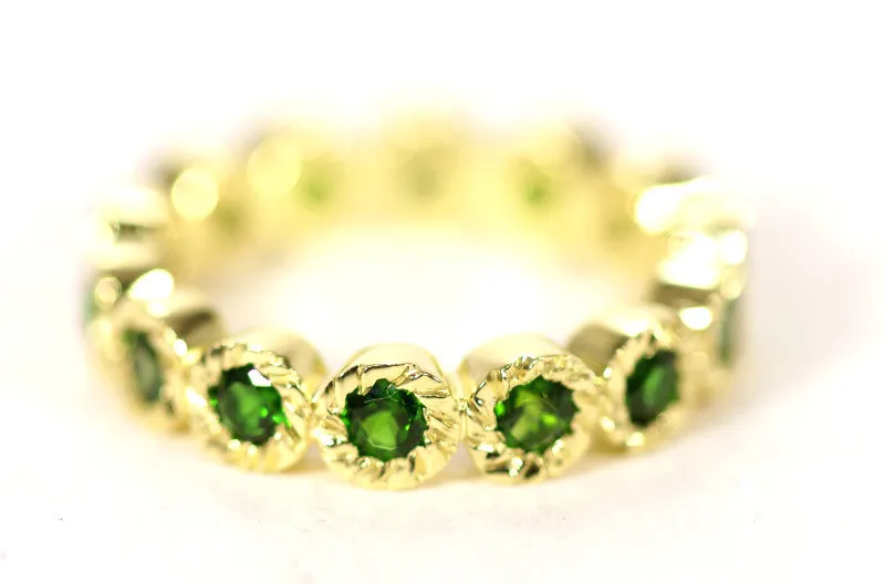 18kt Gold Tsavorite and Diamond Necklace