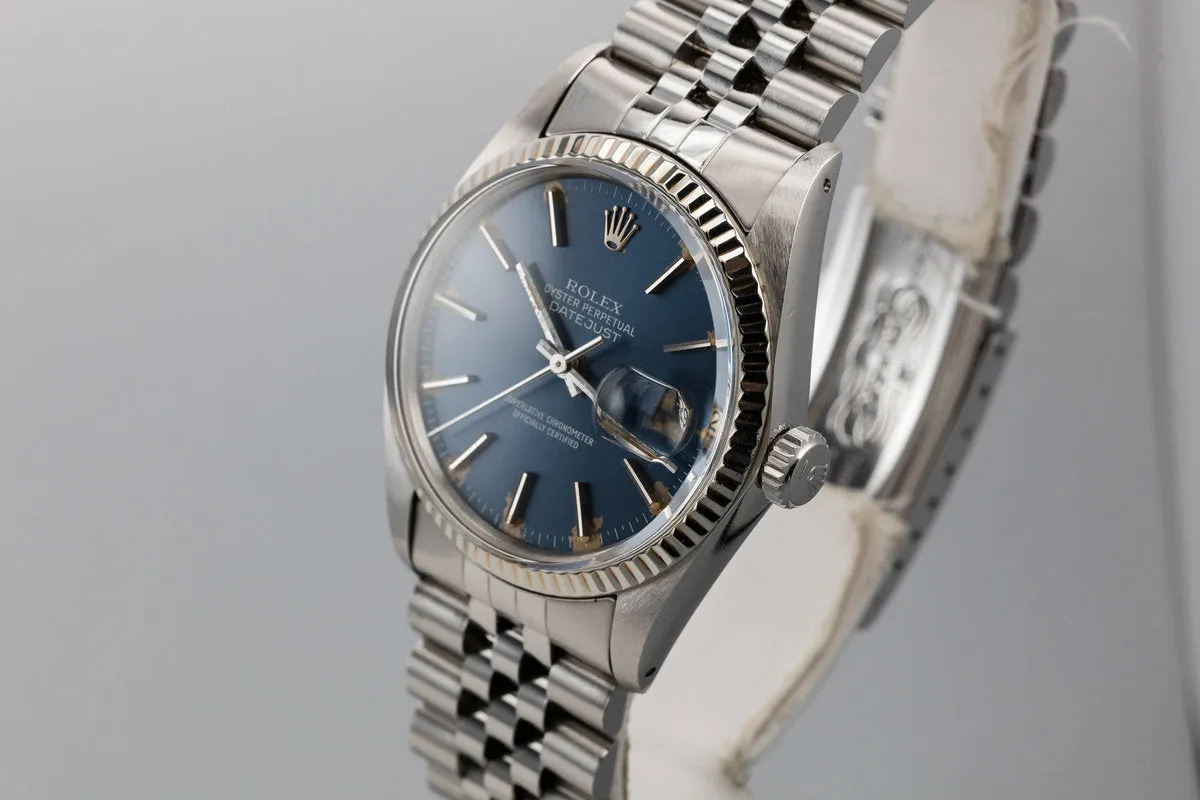 1979 Rolex DateJust 16014 Blue Dial with Box and Papers