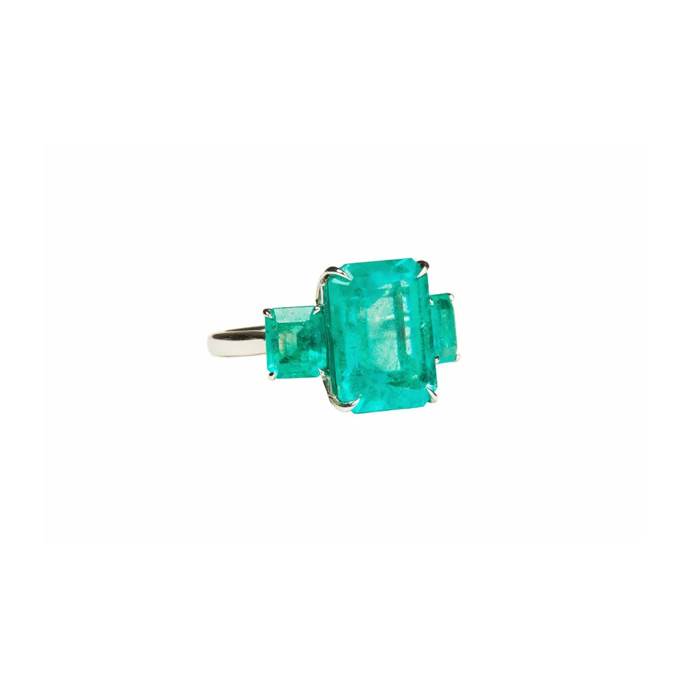 7.49 Carat Colombian Emerald Center Stone Ring