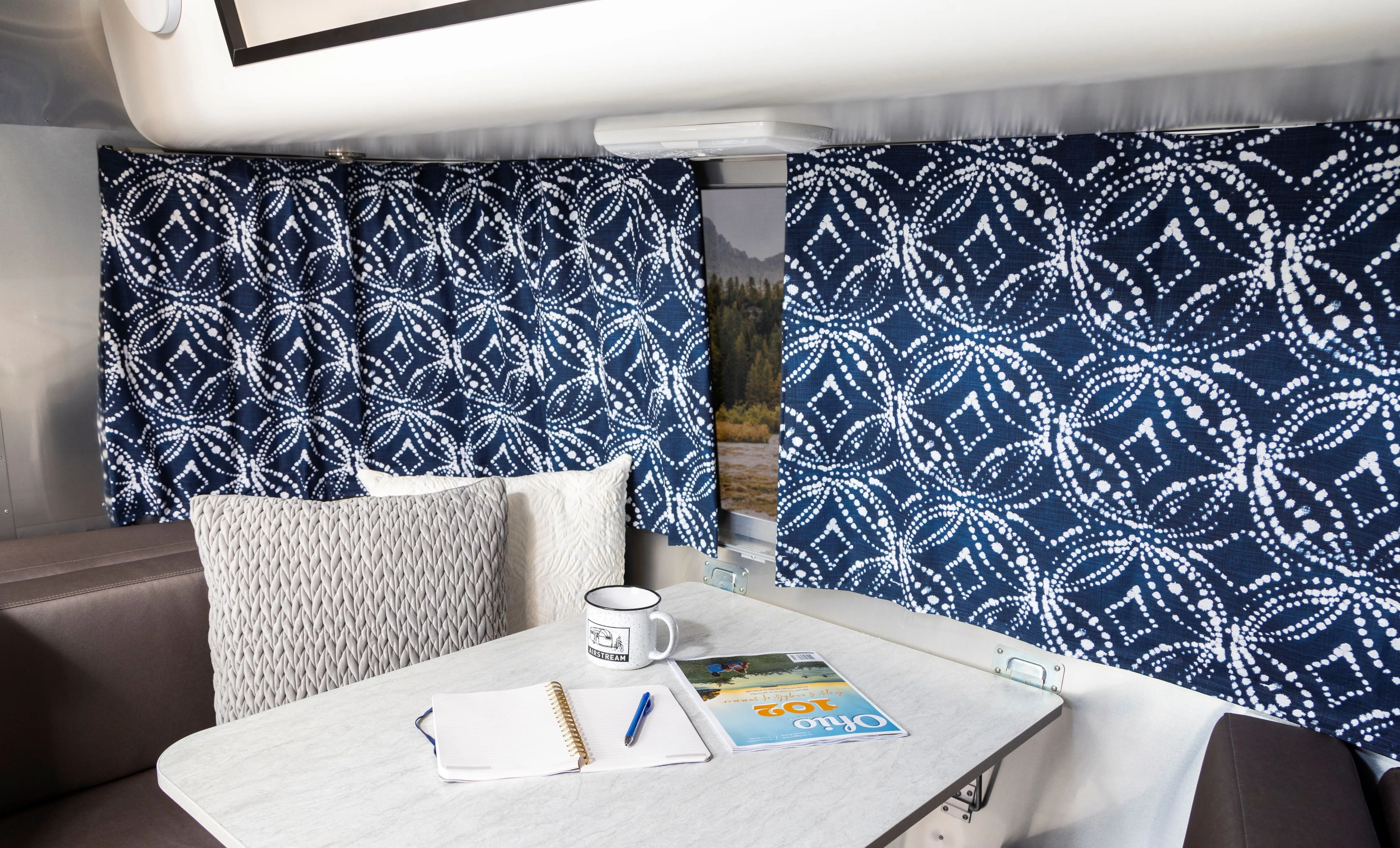 Airstream Printed Custom Curtains for International Serenity Travel Trailers