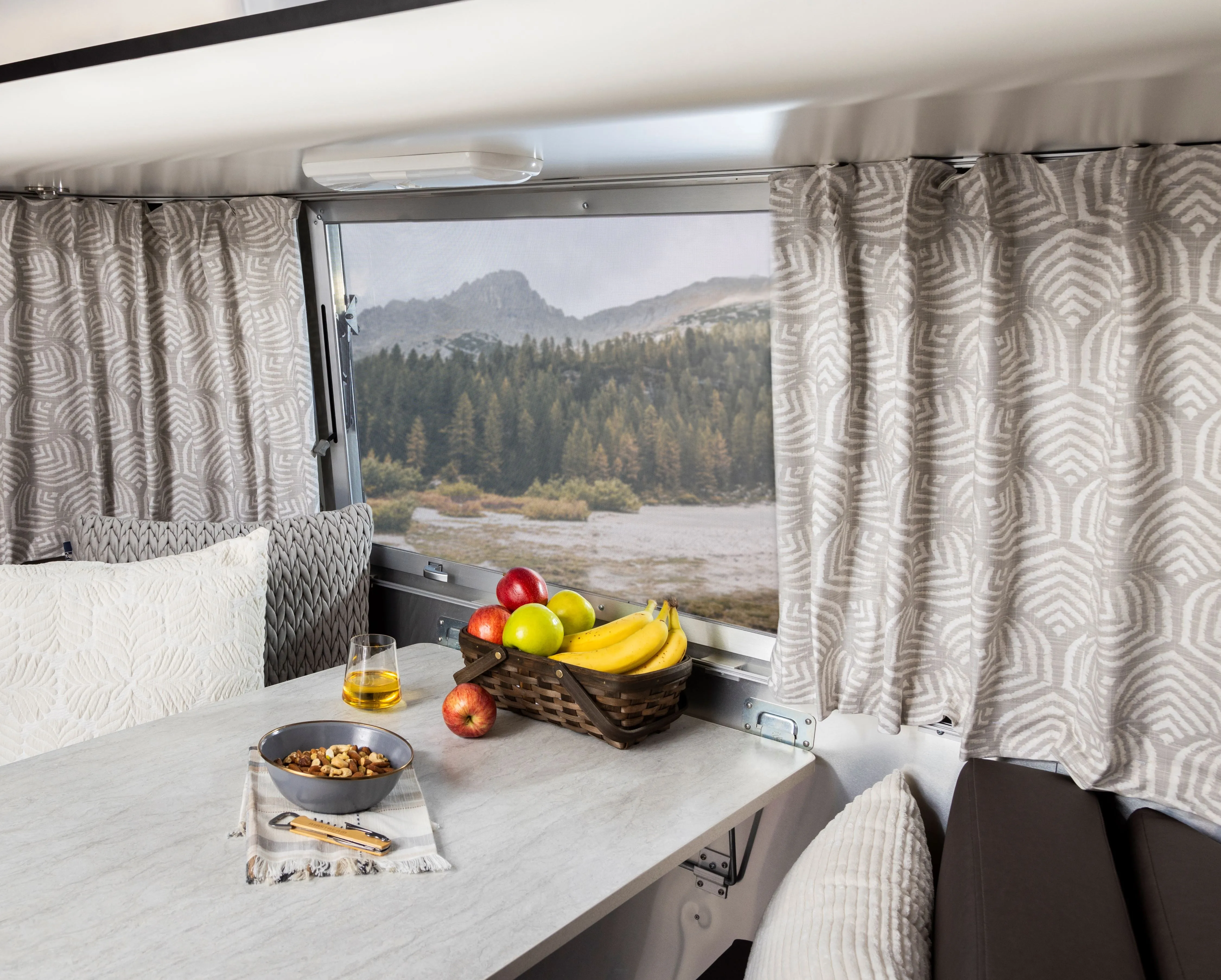 Airstream Printed Custom Curtains for International Serenity Travel Trailers