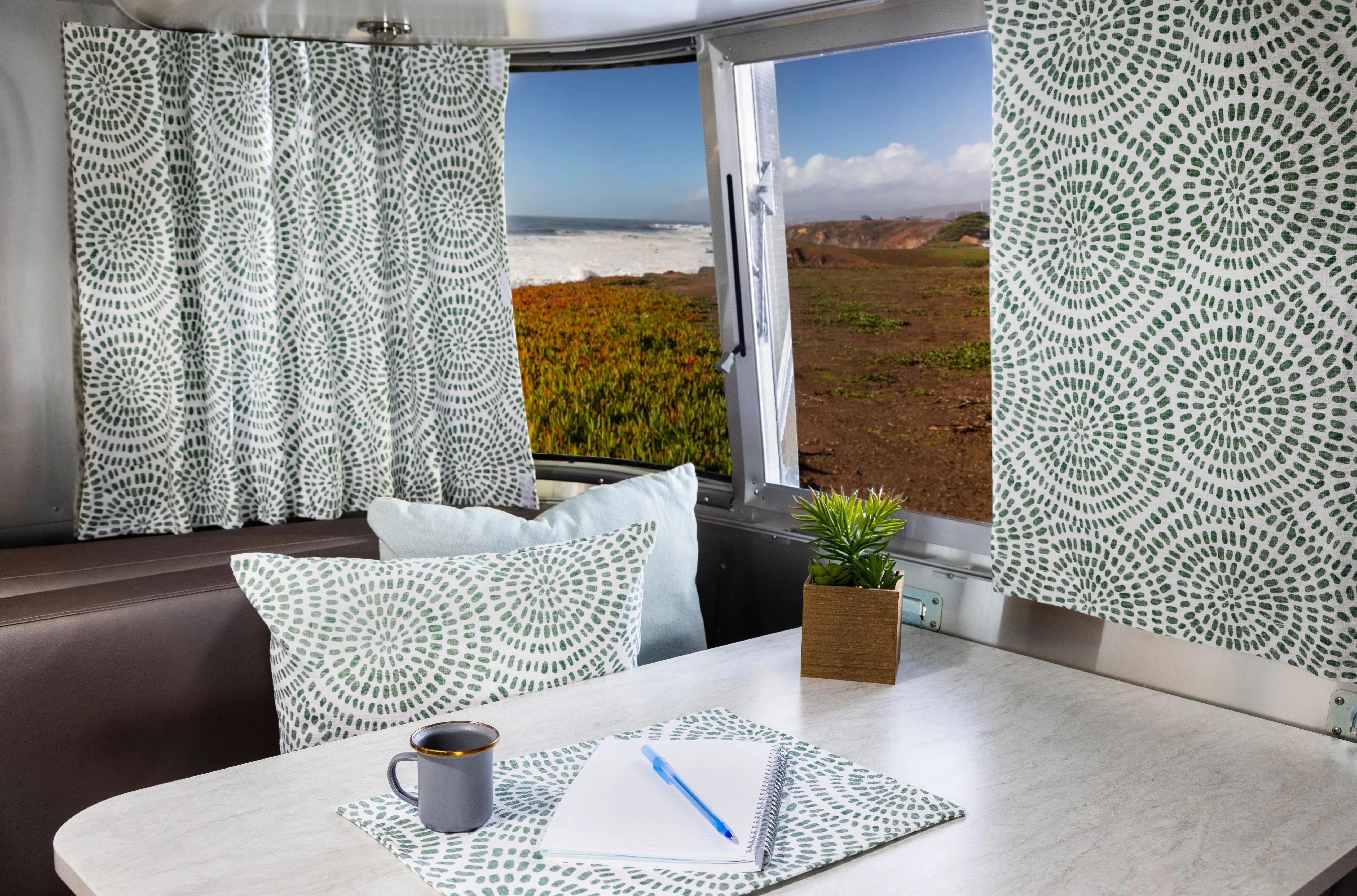 Airstream Printed Custom Curtains for International Serenity Travel Trailers