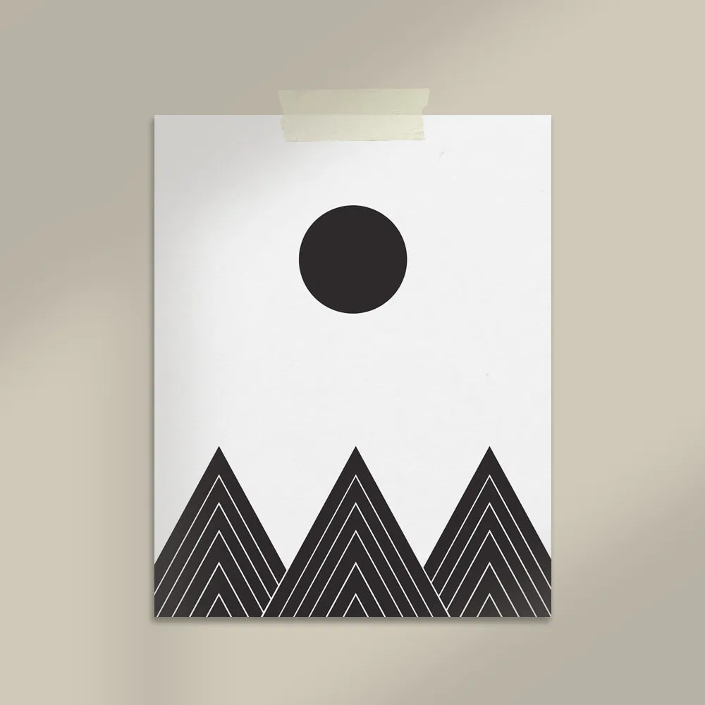 Black Triangles Scandinavian Art Print