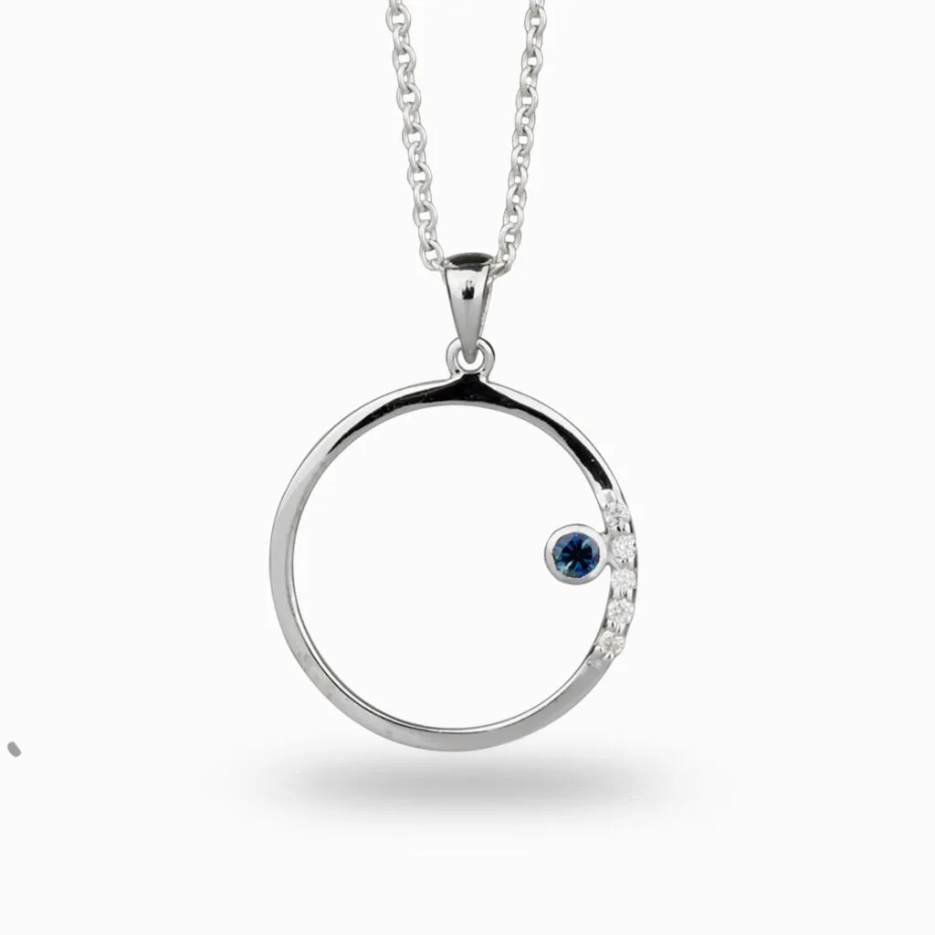 Cercle: Sapphire & Diamond Necklace