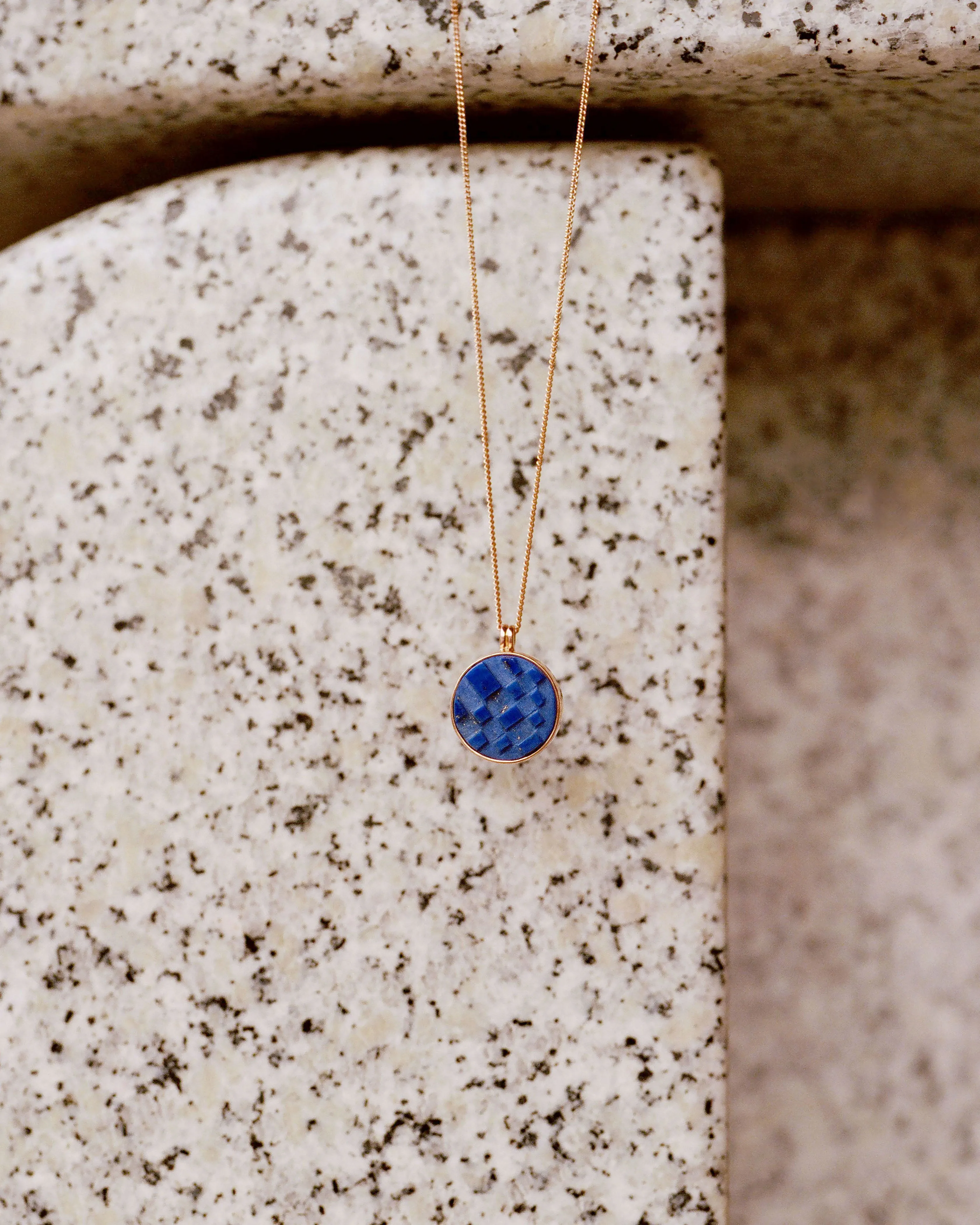 Checkerboard Cameo Pendant