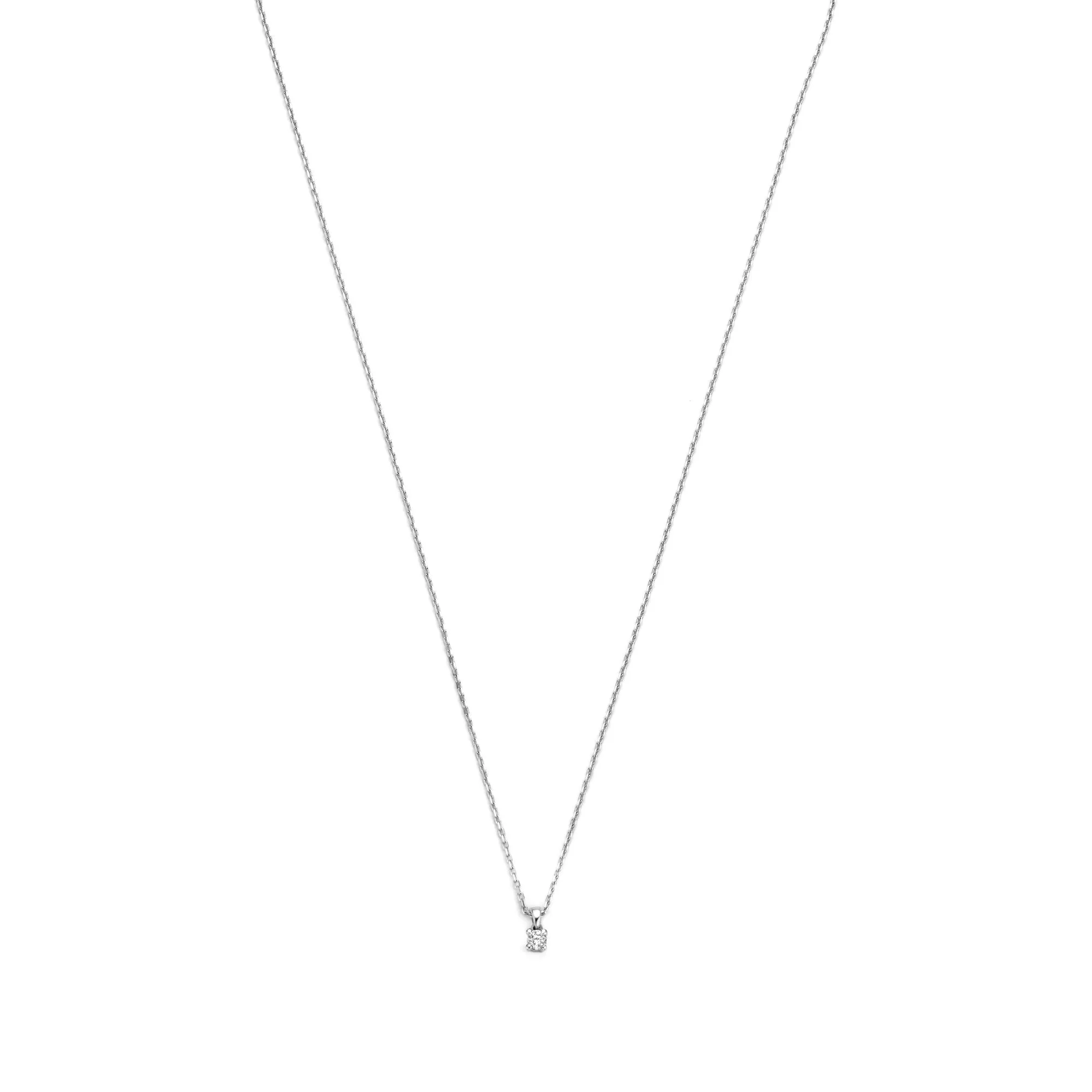 De la Paix Céline 14 karat white gold necklace with diamond 0.05 carat