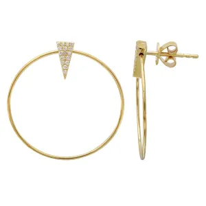 Deep Triangle Hoop Earrings