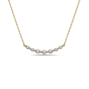 Diamond Curved Bar Necklace