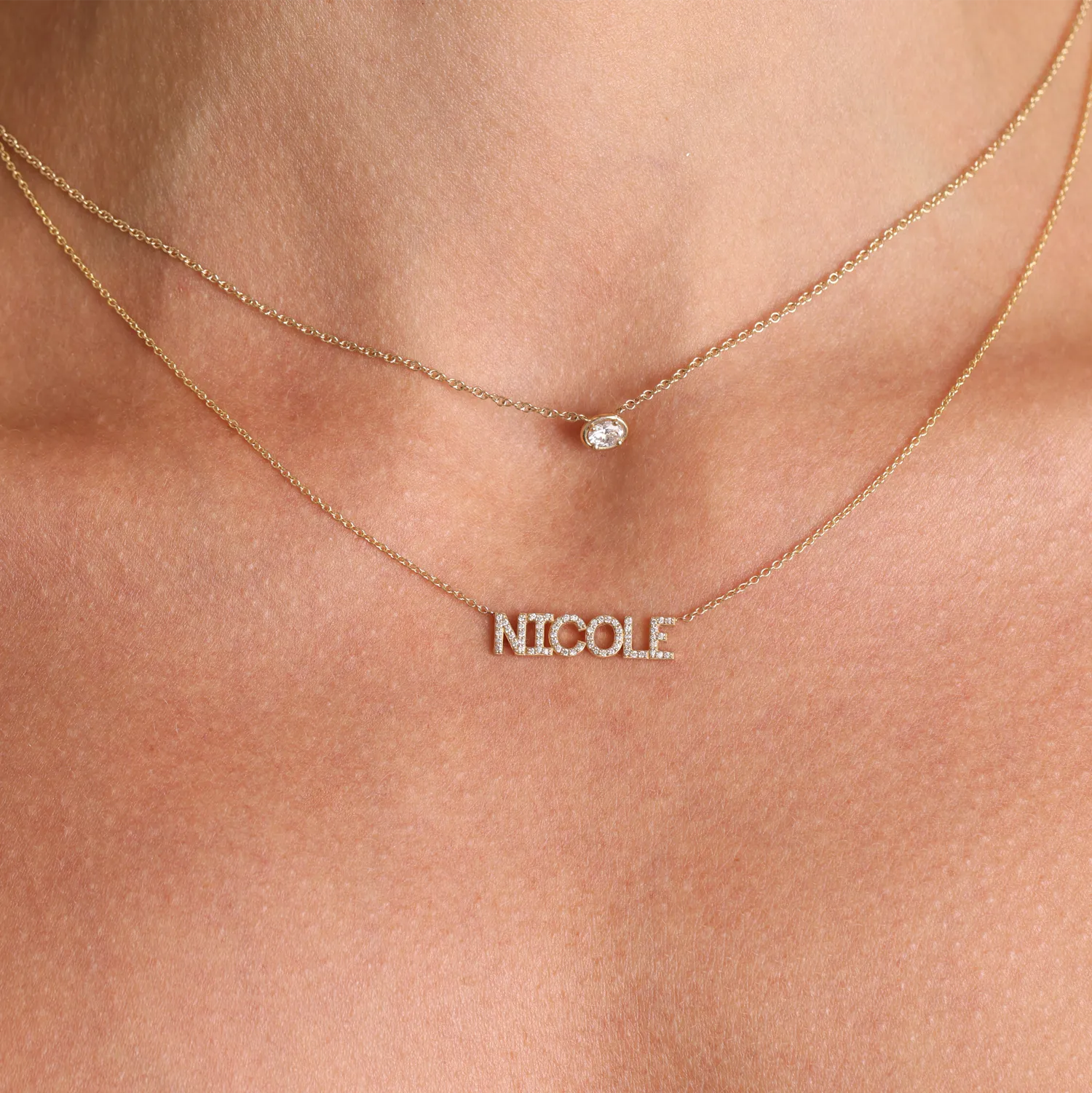 Diamond Custom Name Necklace