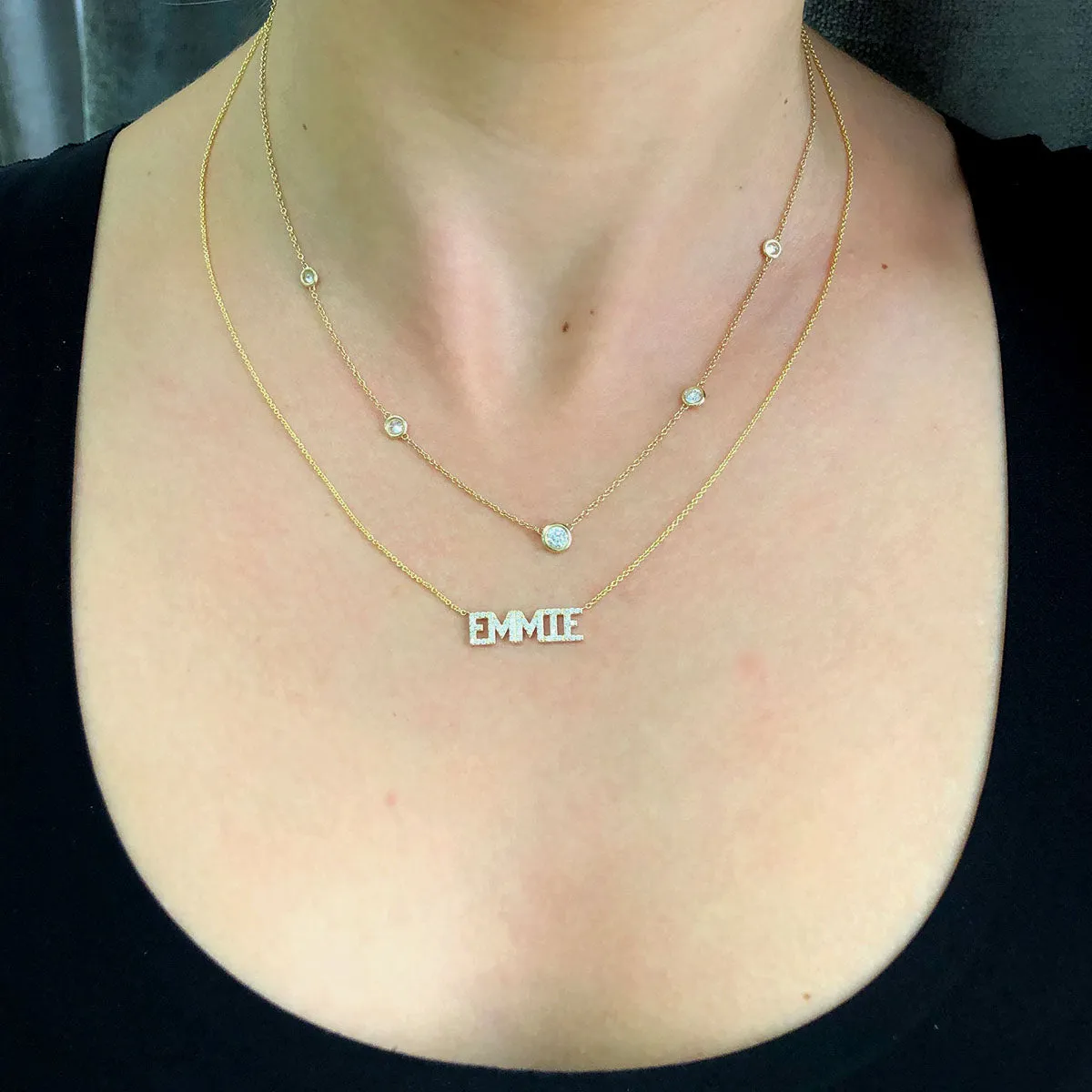 Diamond Custom Name Necklace