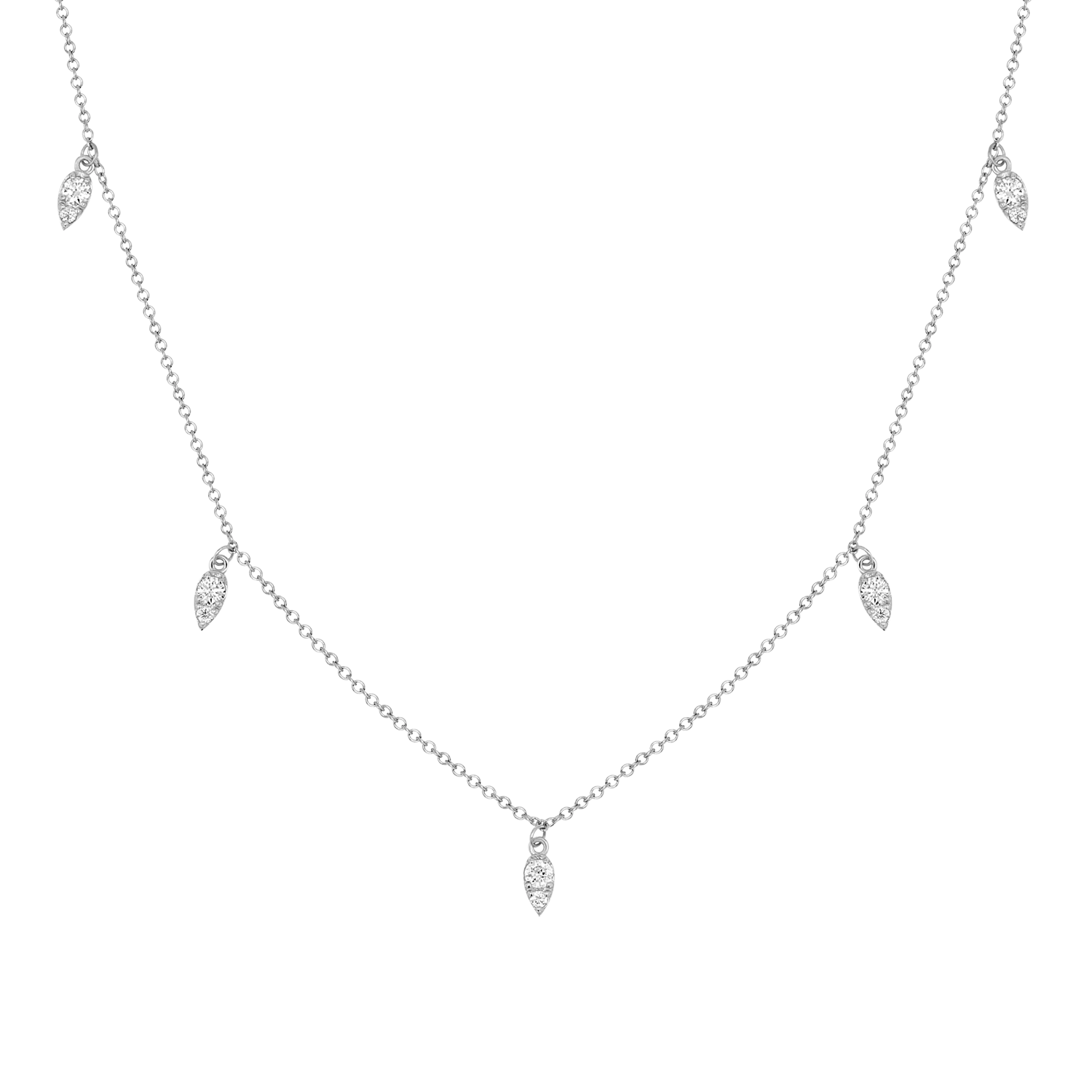 Diamond Pear Drop Necklace