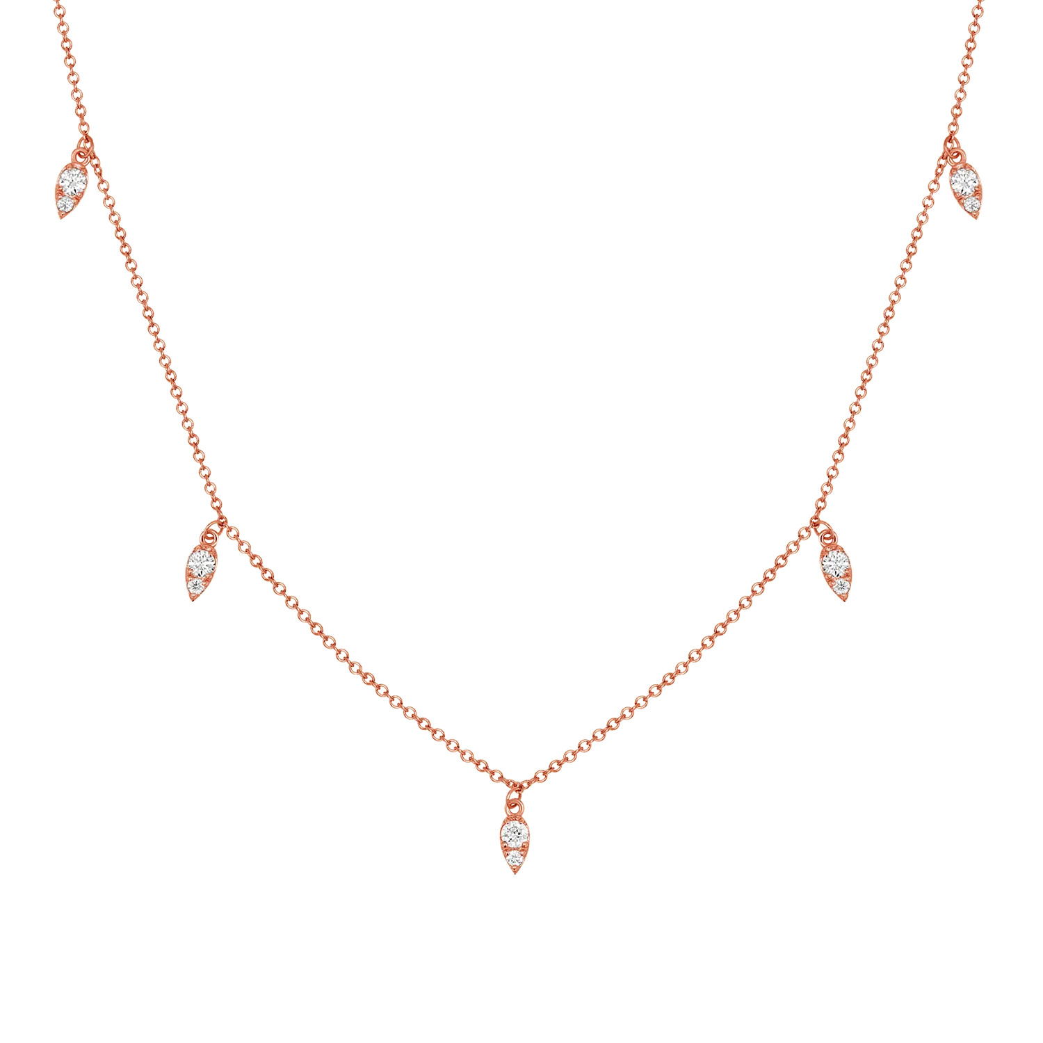 Diamond Pear Drop Necklace