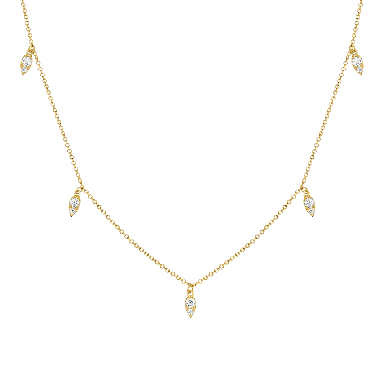 Diamond Pear Drop Necklace