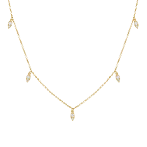 Diamond Pear Drop Necklace