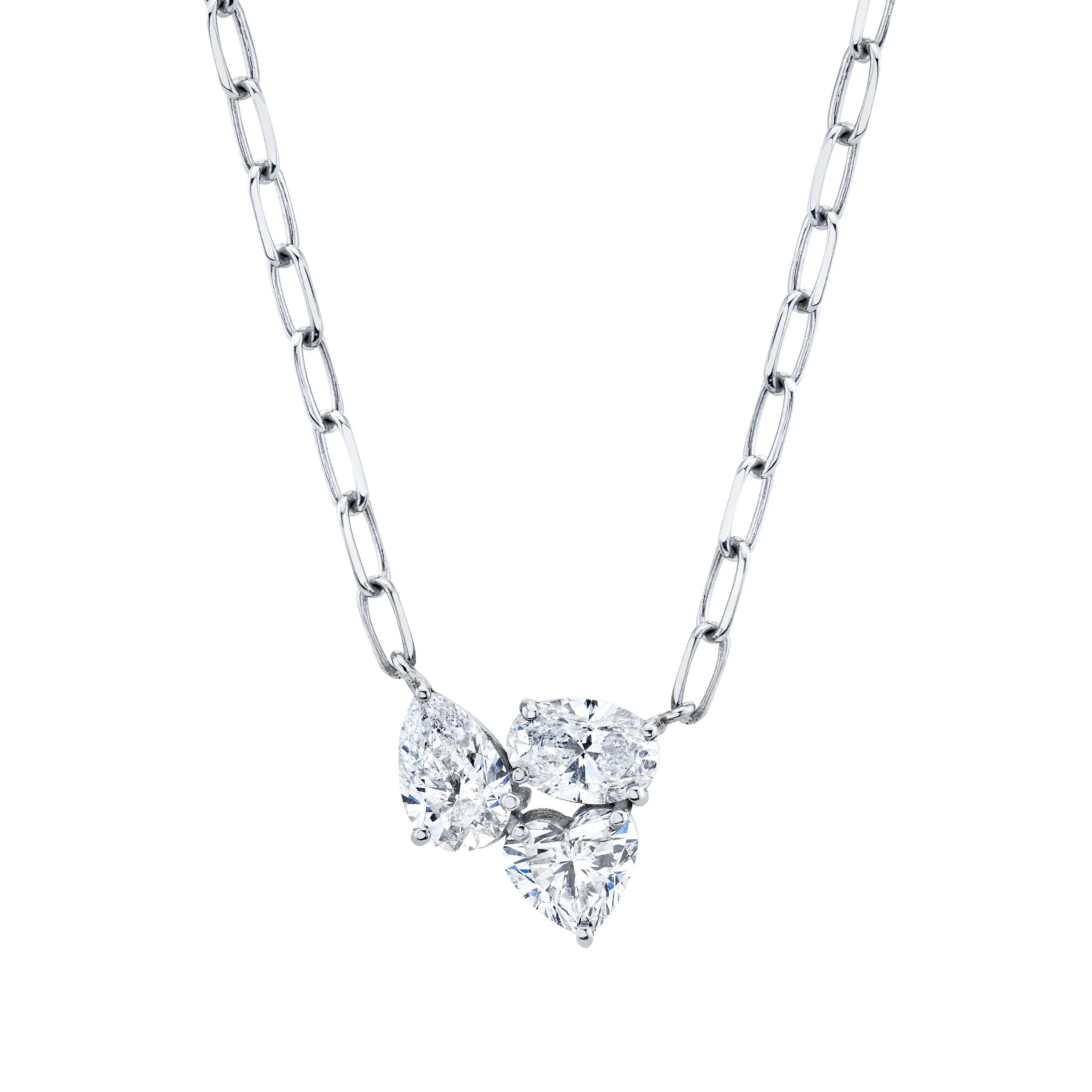 DIAMOND TRIPLE GEM PENDANT