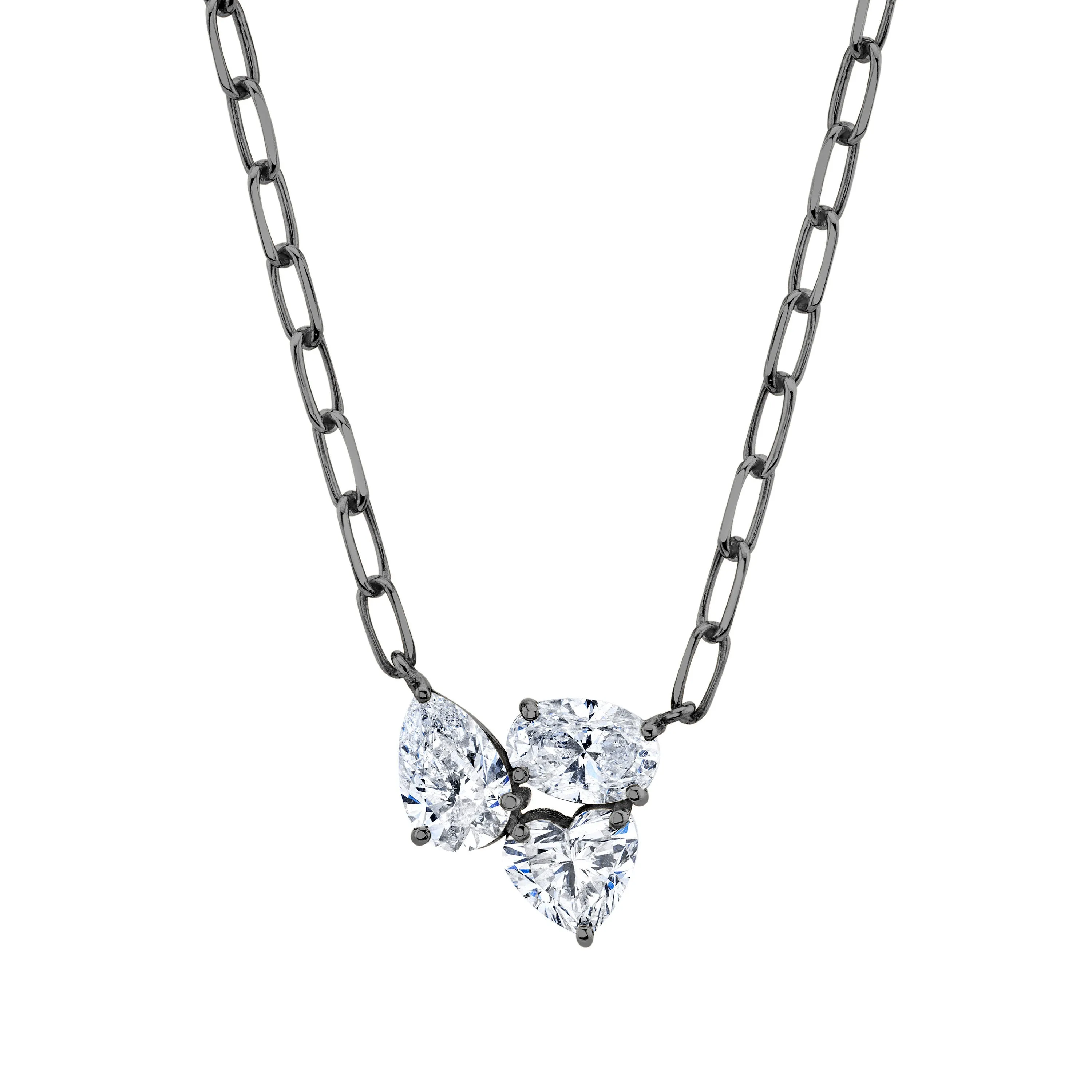 DIAMOND TRIPLE GEM PENDANT