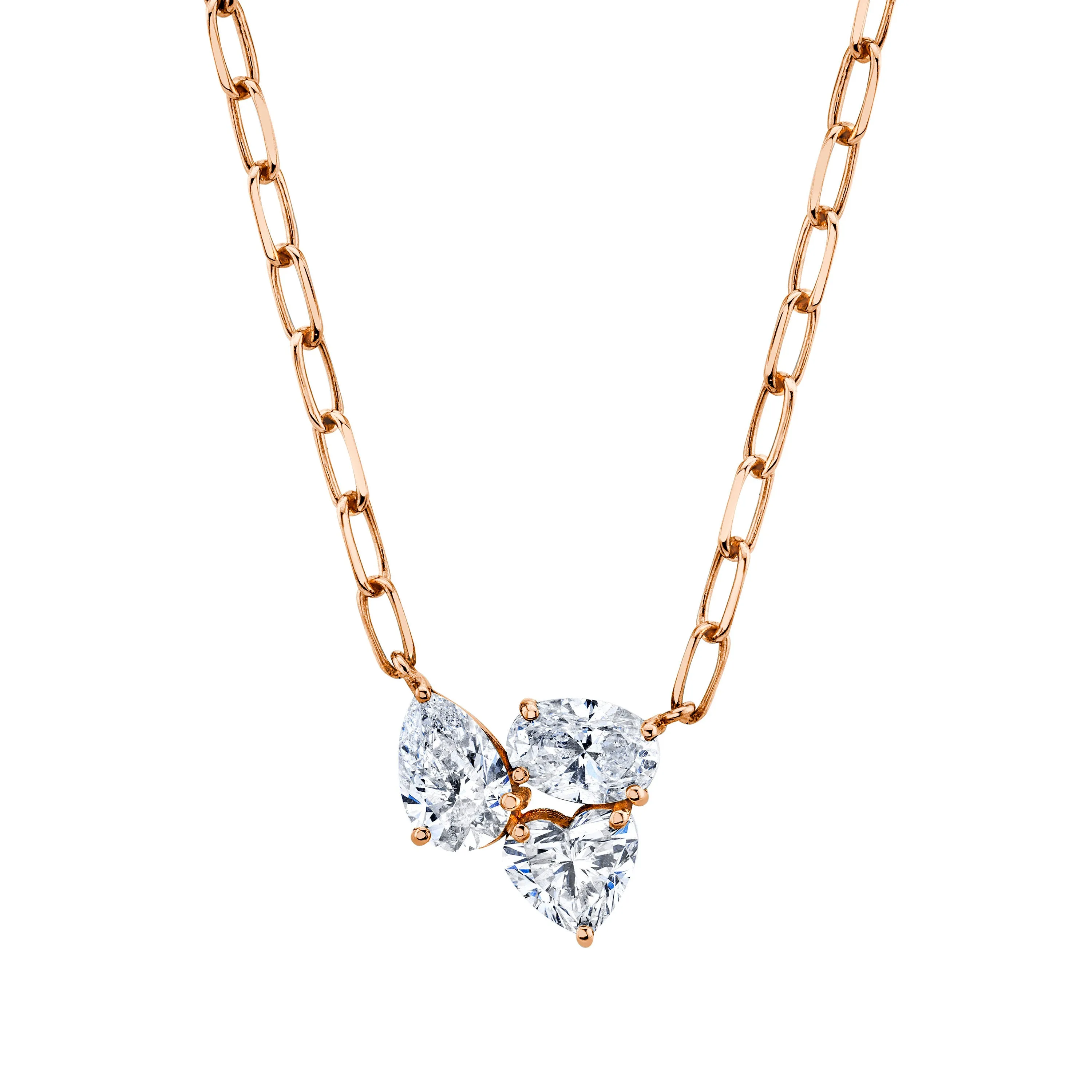 DIAMOND TRIPLE GEM PENDANT