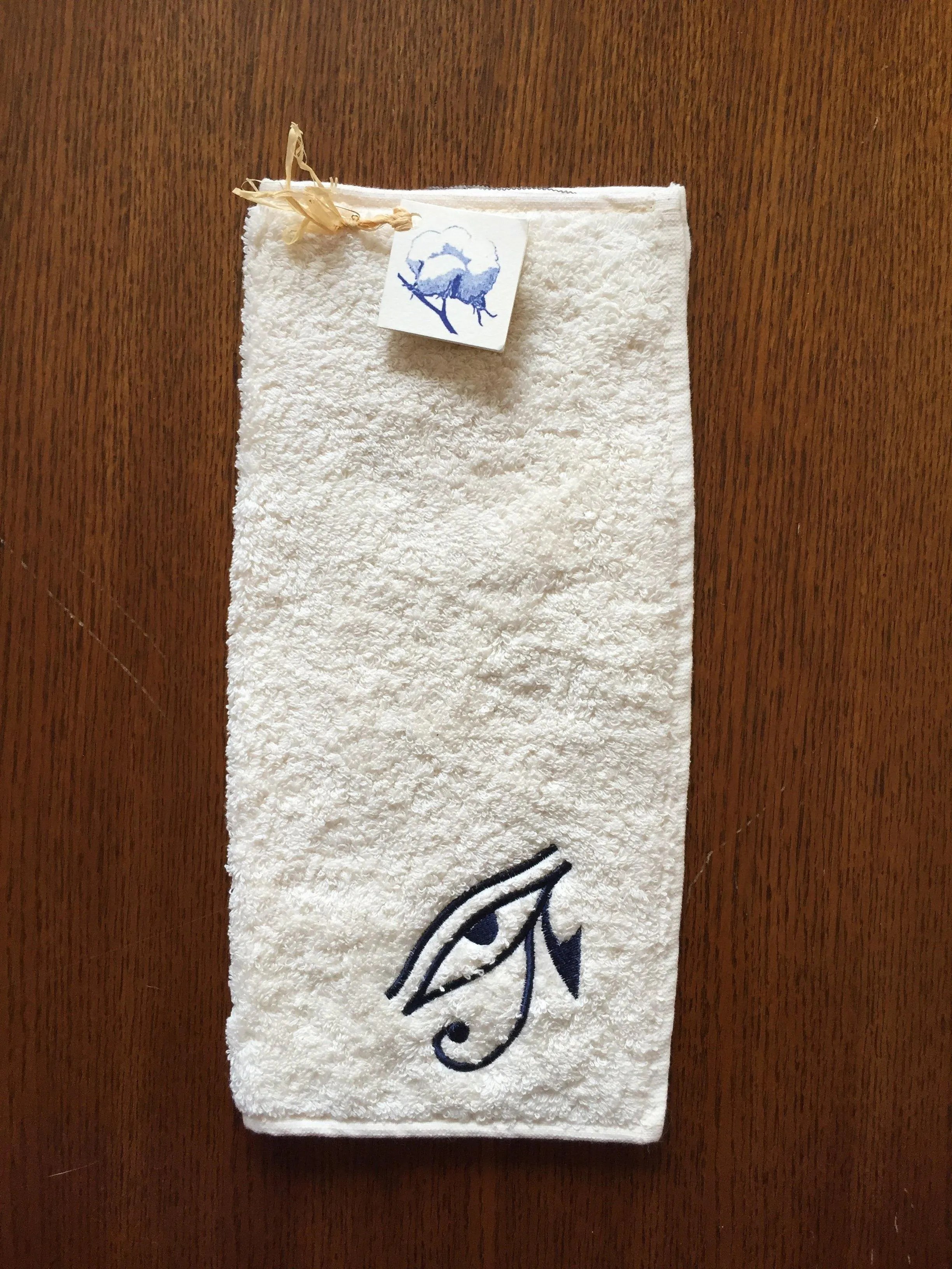 Egyptian Cotton Hand Towel - Eye of Horus