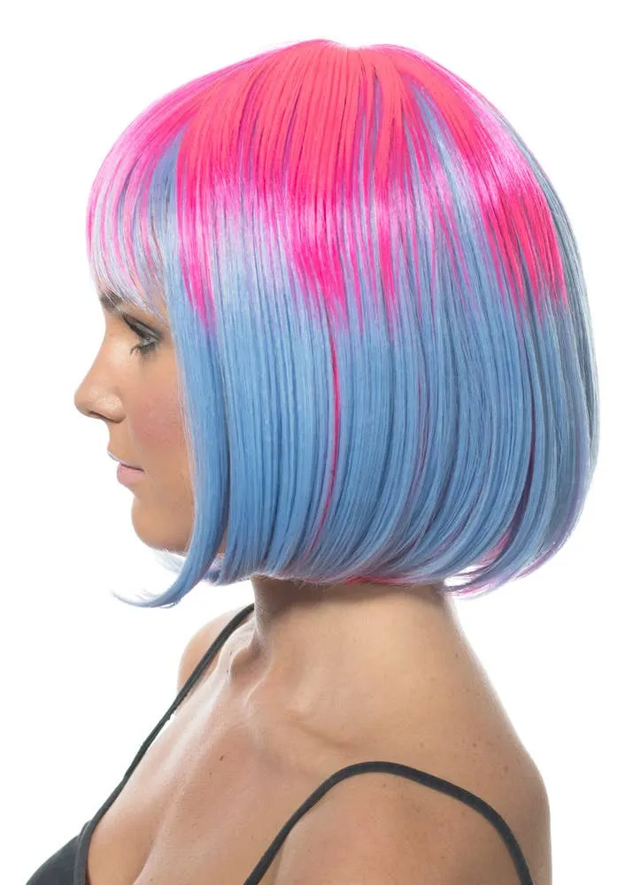 Eliza Pink & Blue Two-Tone Deluxe Bob Wig