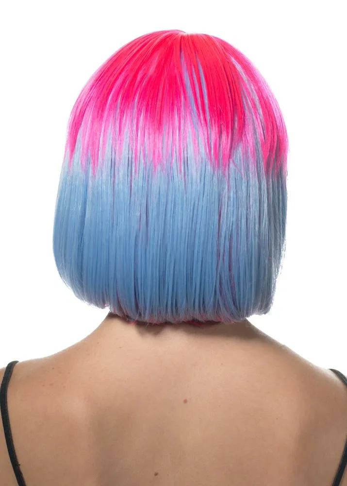 Eliza Pink & Blue Two-Tone Deluxe Bob Wig