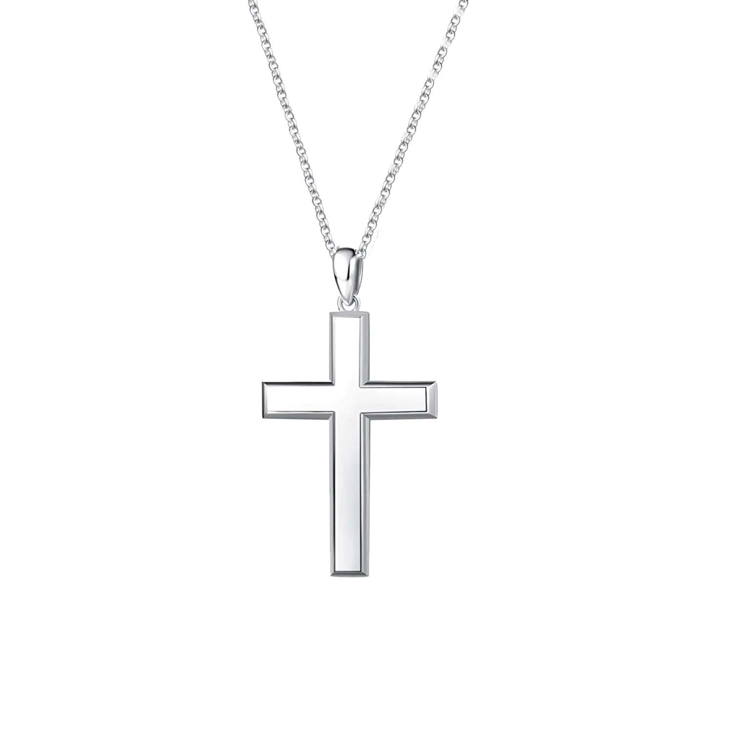 FANCIME Cross Sterling Silver Necklace