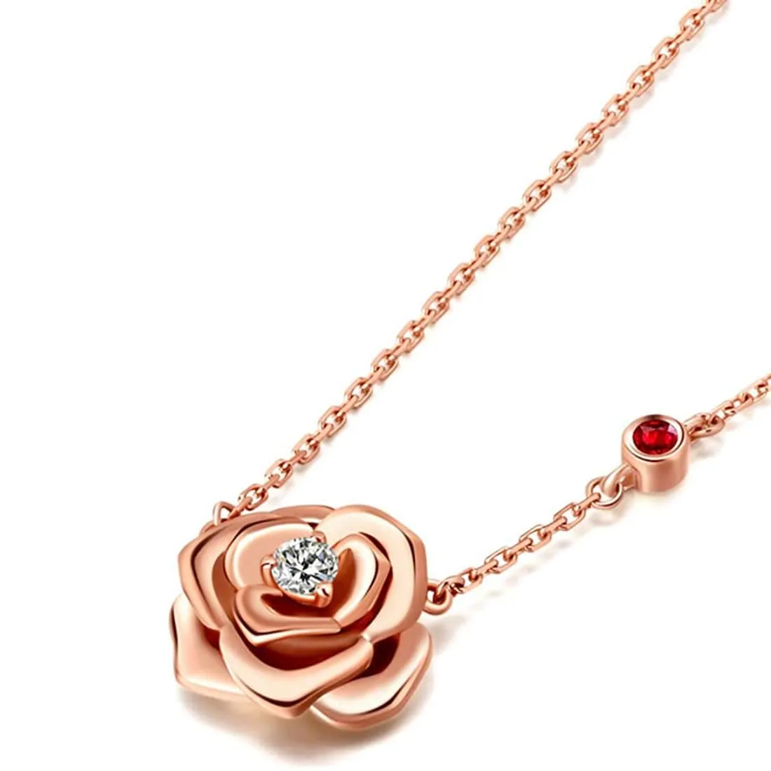 FANCIME "My Rose" 14K Rose Gold Necklace