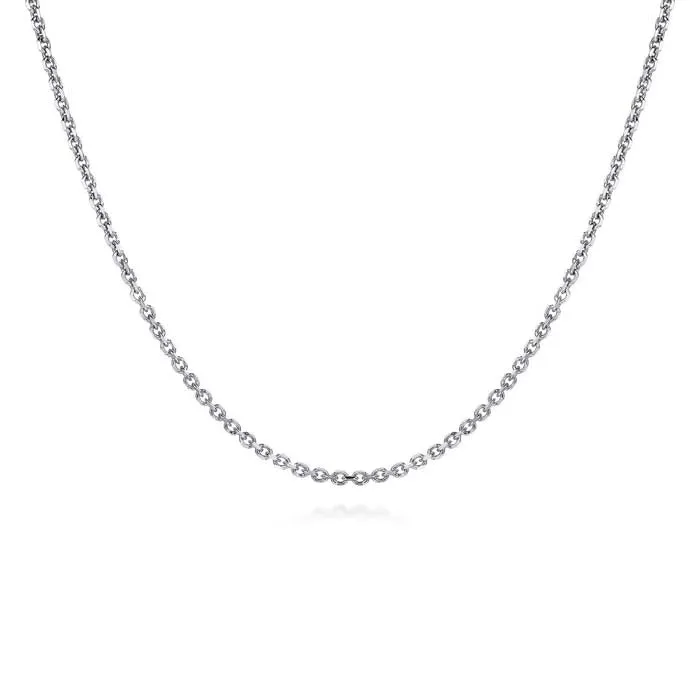 Gabriel & Co. 22" Rolo Link Chain Necklace in Sterling Silver