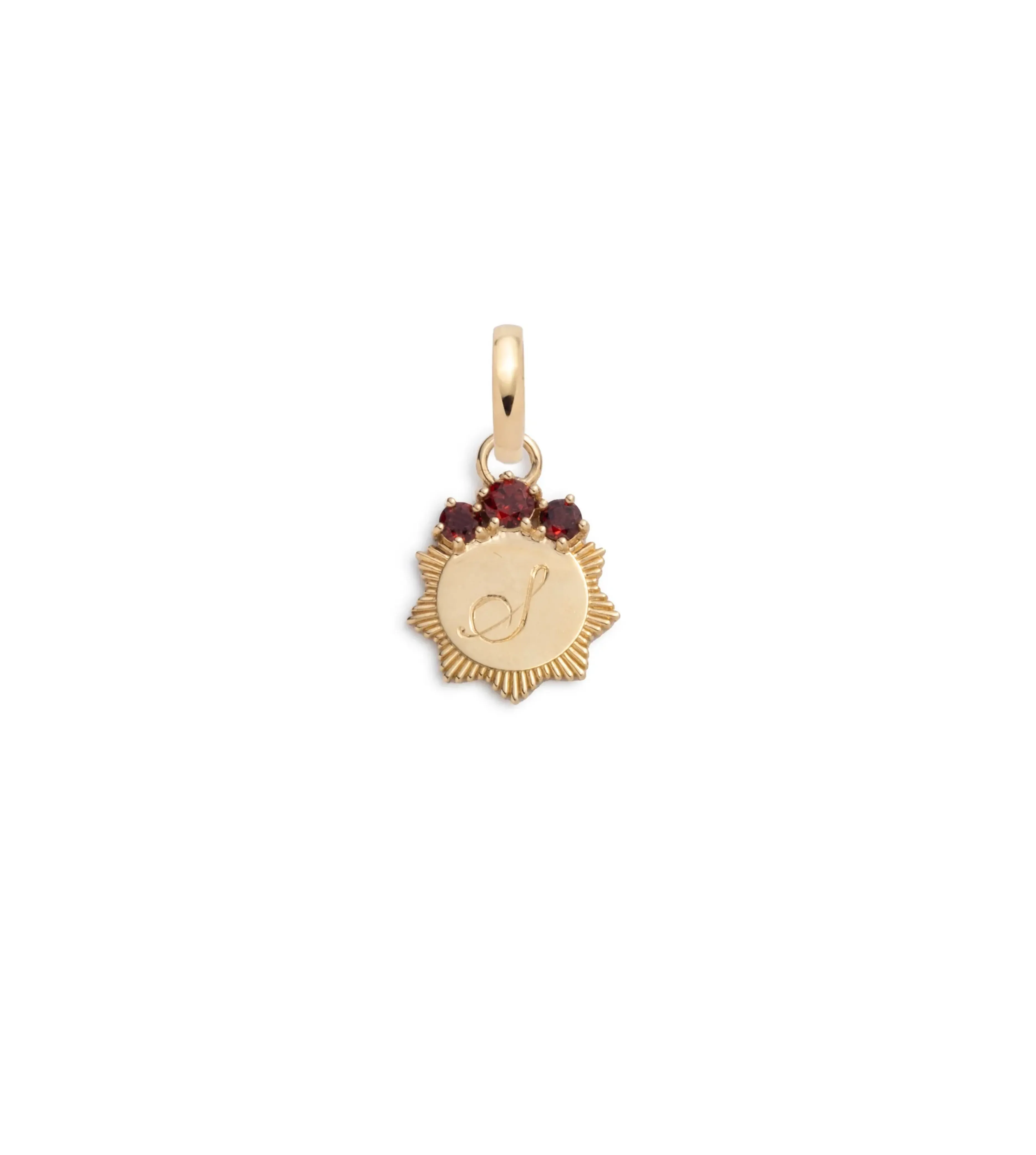 Garnet Engravable : Miniature Medallion with Oval Pushgate