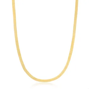 Gold Flat Snake Chain Necklace