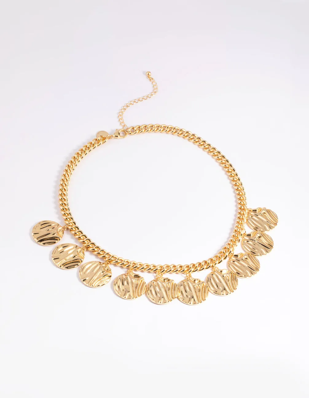 Gold Plated Textured Necklace