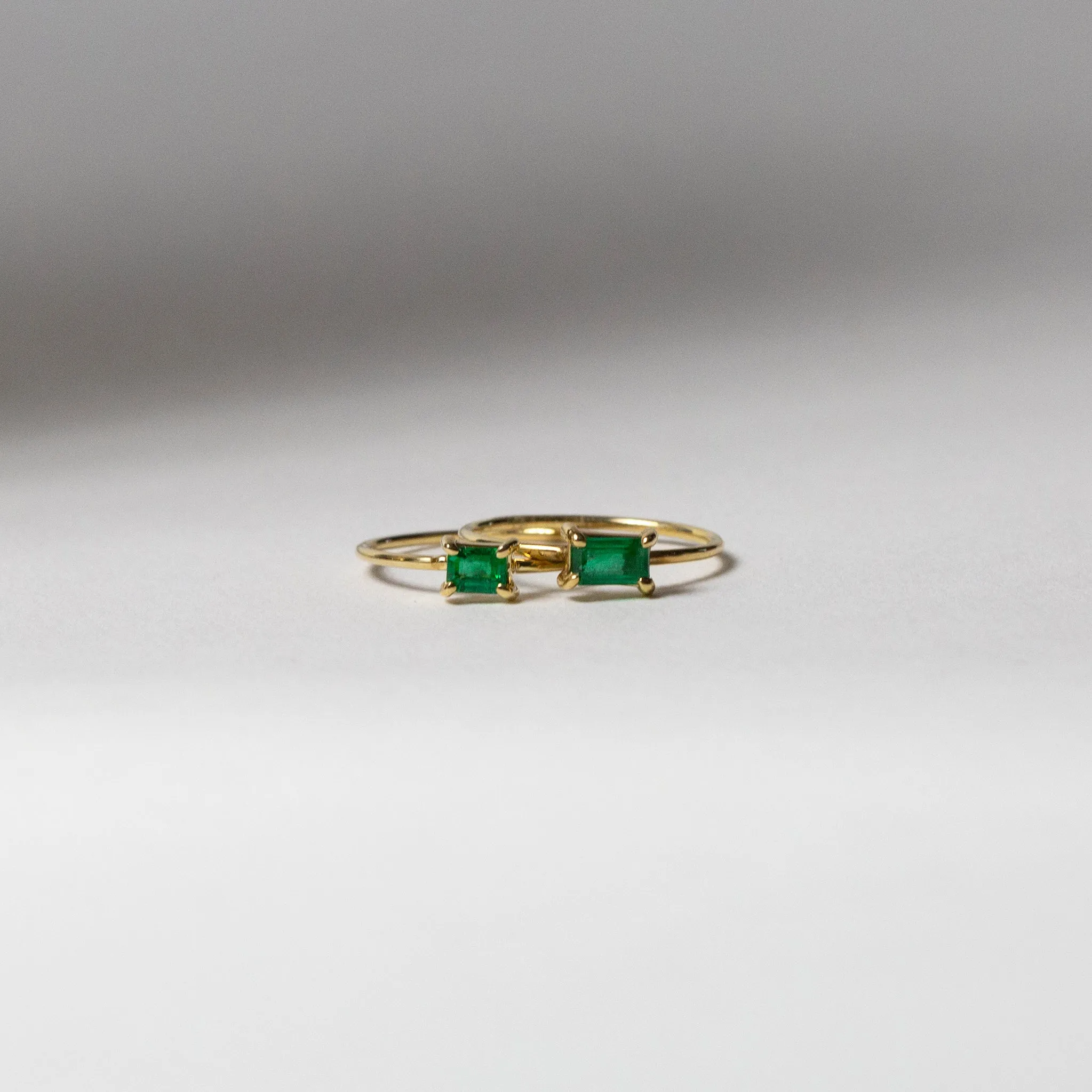 Green Emerald Stacker Ring