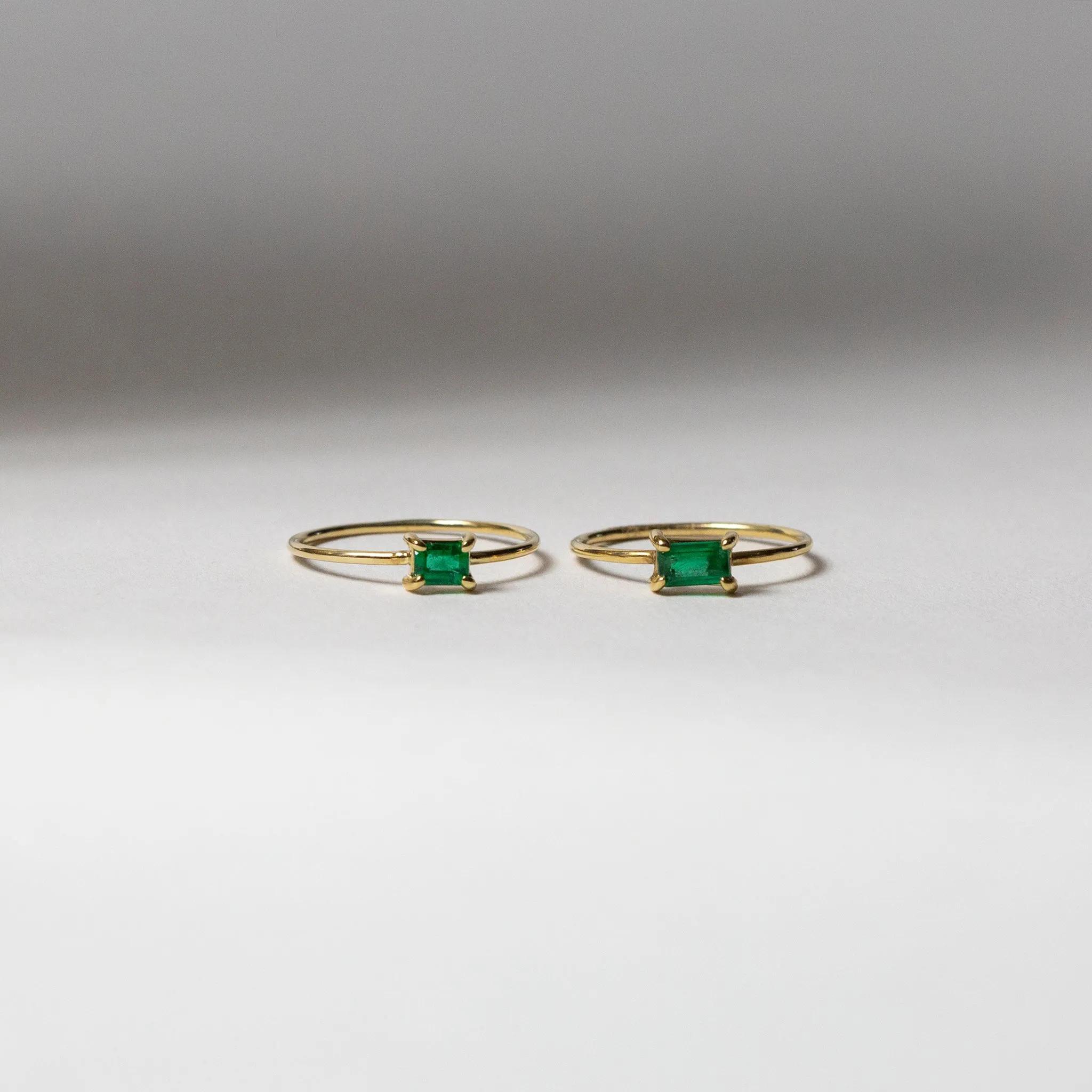 Green Emerald Stacker Ring