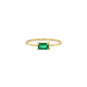 Green Emerald Stacker Ring