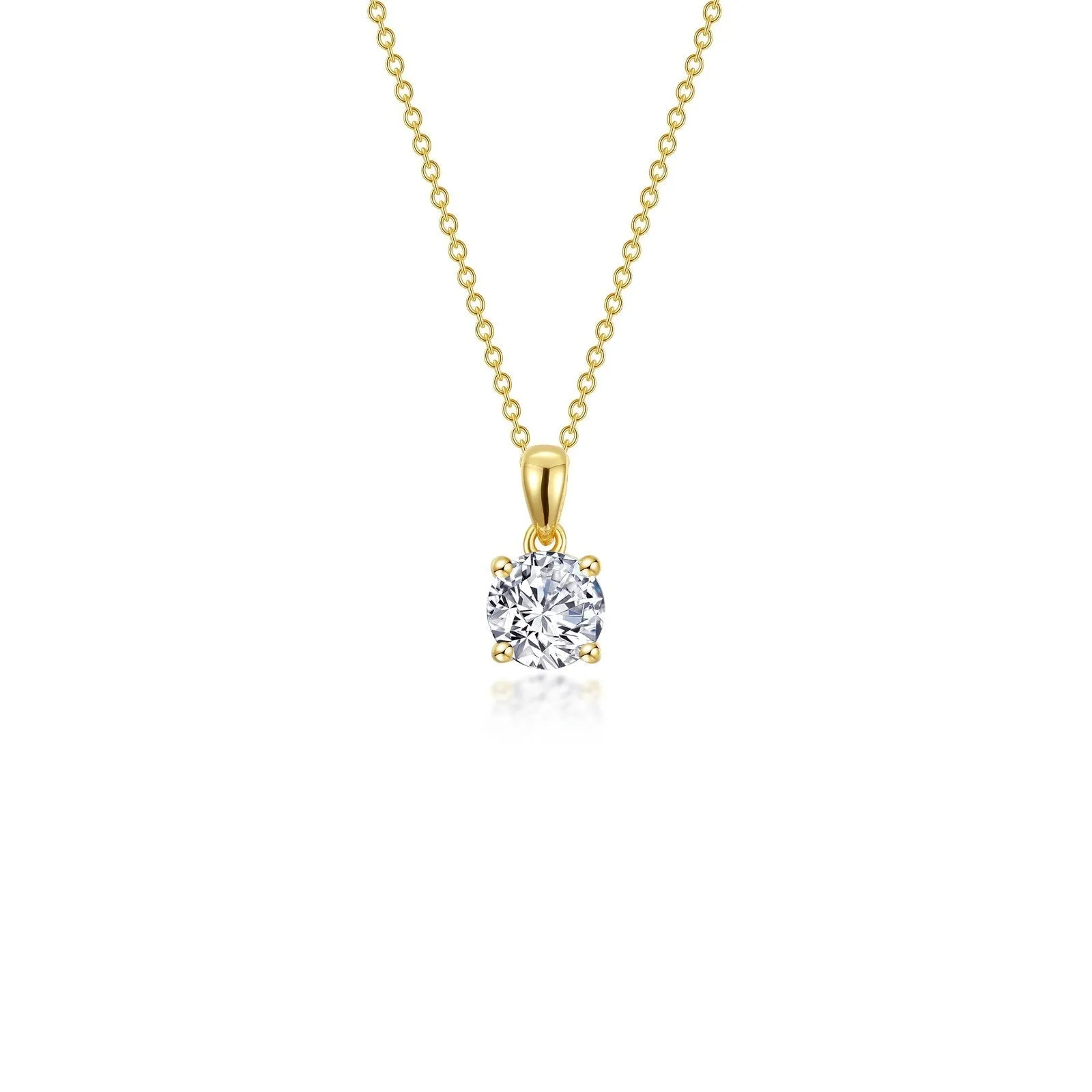 Lafonn Simulated Diamond 0.50ct 4 Prong Solitaire Necklace N0302CLG