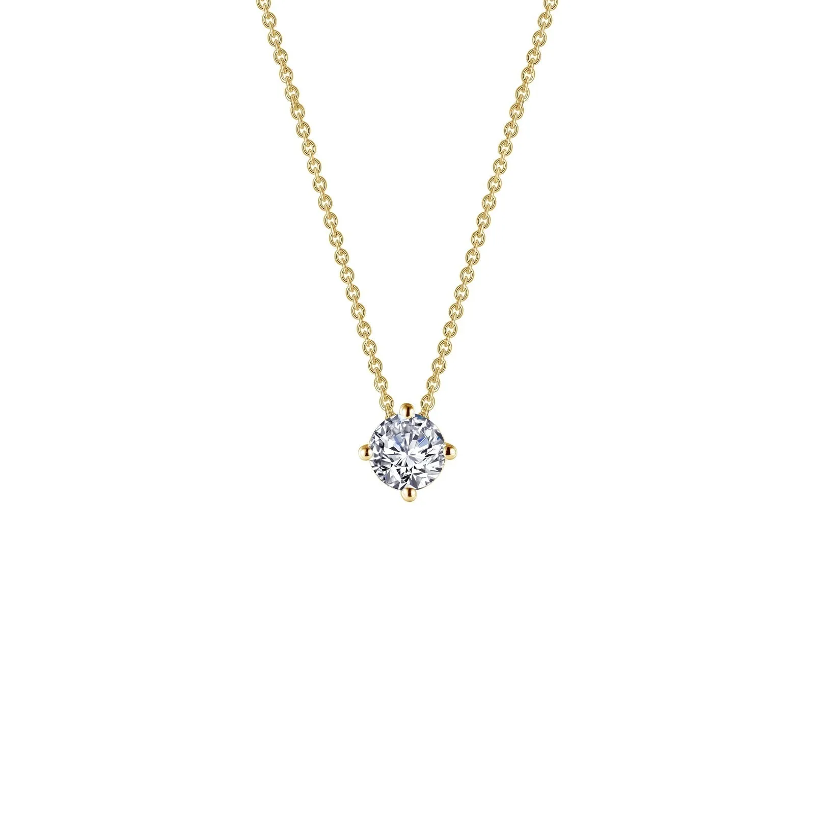 Lafonn Simulated Diamond 0.50ct East West Prong Solitaire Necklace N0172CLG