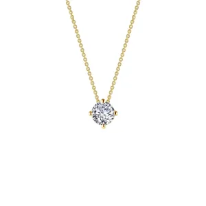 Lafonn Simulated Diamond 0.85ct East West Prong Solitaire Necklace N0173CLG