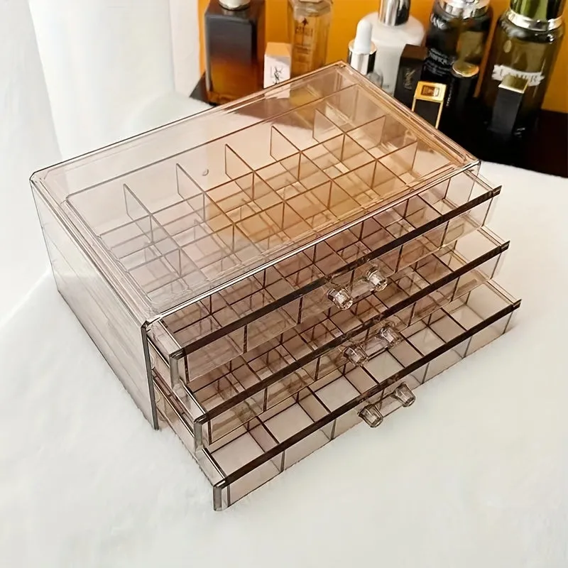 Large Capacity 3Layer Clear Plastic Jewelry Storage Box