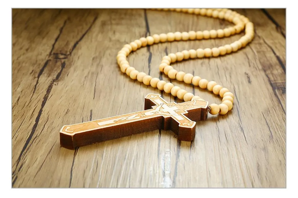 Long Wooded Beads Jesus Prayer Beads